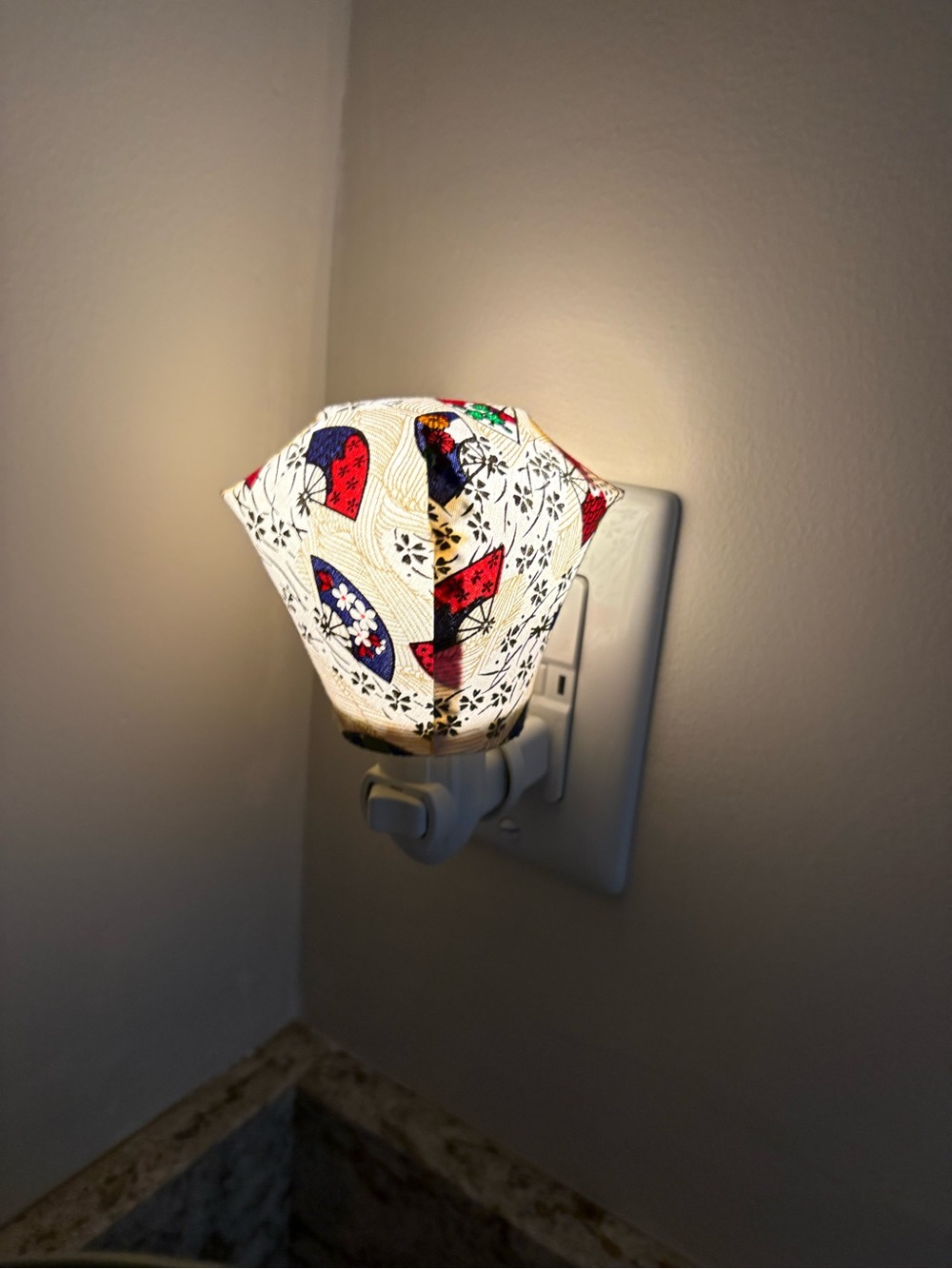 Japanese flower Washi nightlight